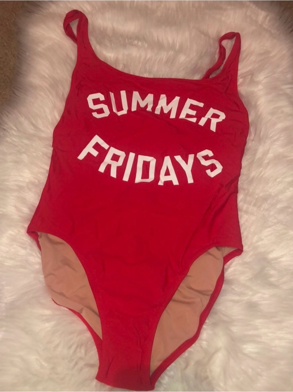J. Crew Red "Summer Fridays" One-Piece Swimsuit
